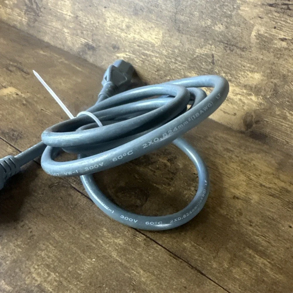 2-Pin / 2 Prong AC Power Cord for Volex VAC17S 10A 125V Gray E62405SP Tested